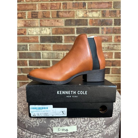 Kenneth Cole New York Women's Levon Chelsea Fashion Boot with Elastic Cognac 7M - Picture 8 of 8
